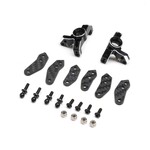 Team Losi Racing (TLR) Spindle Set, Aluminum, Black: 22S Sprint