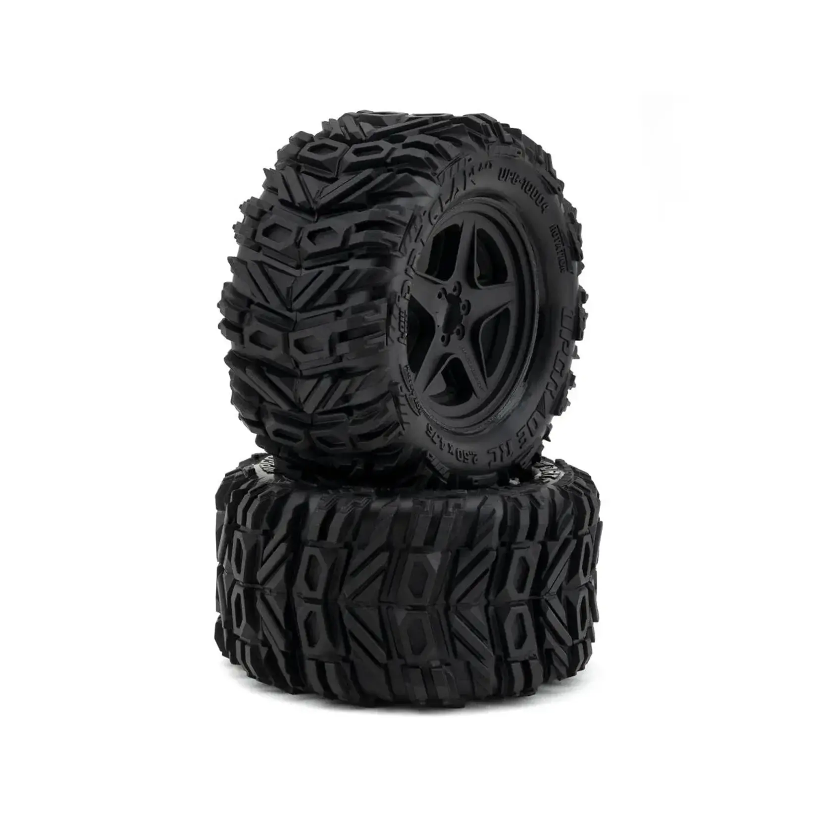 UpGrade RC Low-Pro BELTED Dirt Claw 2.8" Pre-Mounted All-Terrain Tires w/5-Star Wheels (2) (17mm/14mm/12mm Hex)