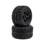 UpGrade RC Low-Pro BELTED Street Radials 2.8" Pre-Mounted On-Road Tires w/5-Star Wheels (2) (17mm/14mm/12mm Hex)