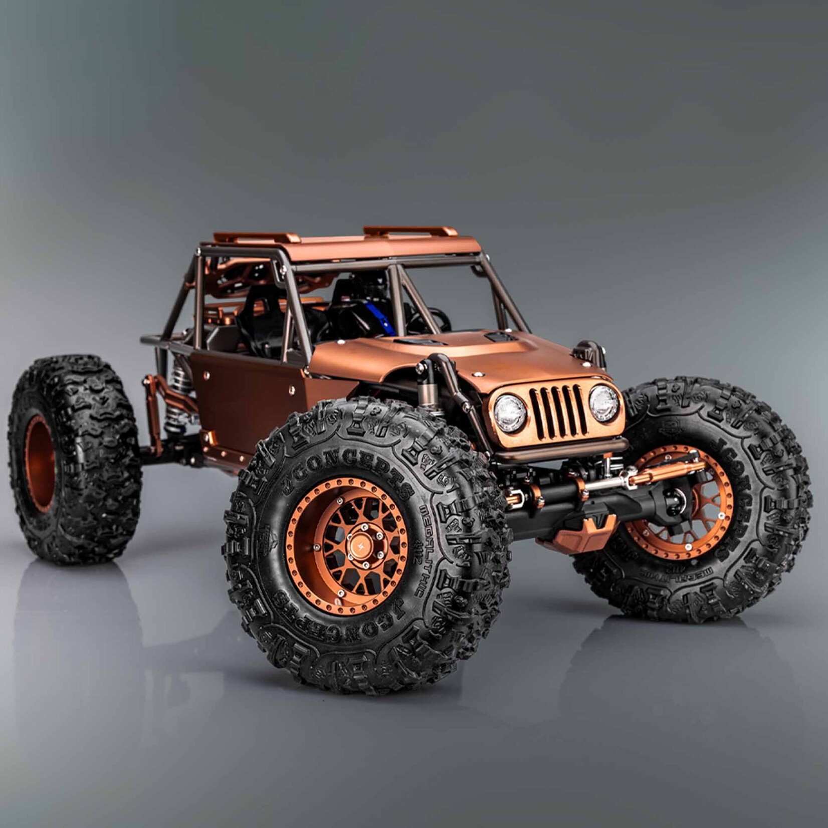 JConcepts 1/10 Megalithic 2.2" Rock Crawler Tires & Inserts, Green Compound (2)