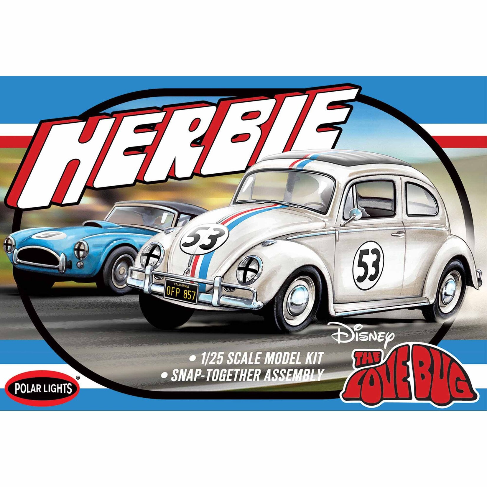 1/25 Herbie Volkswagon Beetle Snap Model Kit