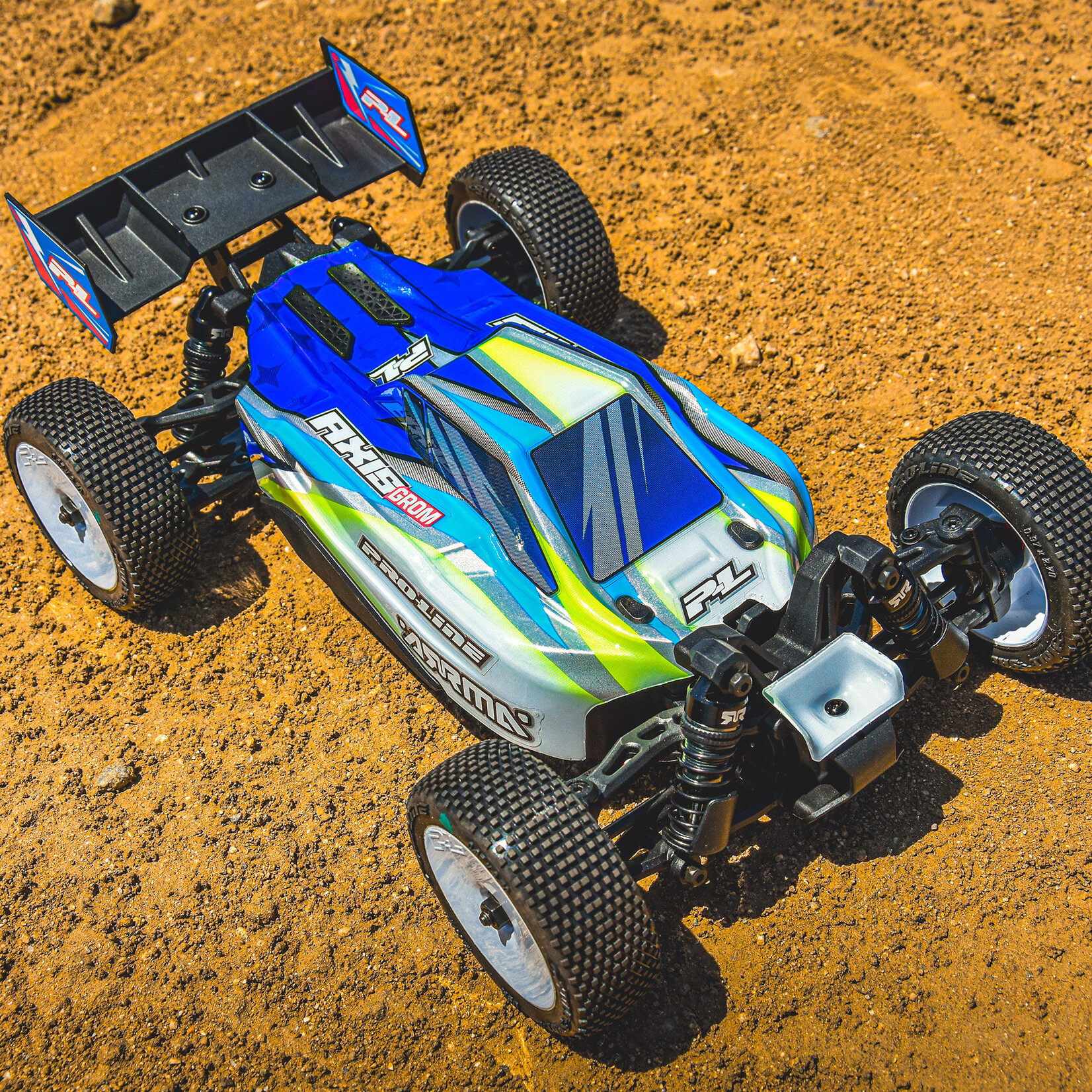 Pro-Line Limited Edition 1/14 Pre-Cut/Pre-Painted Axis Jagged (White/Blue) Body: Typhon GROM