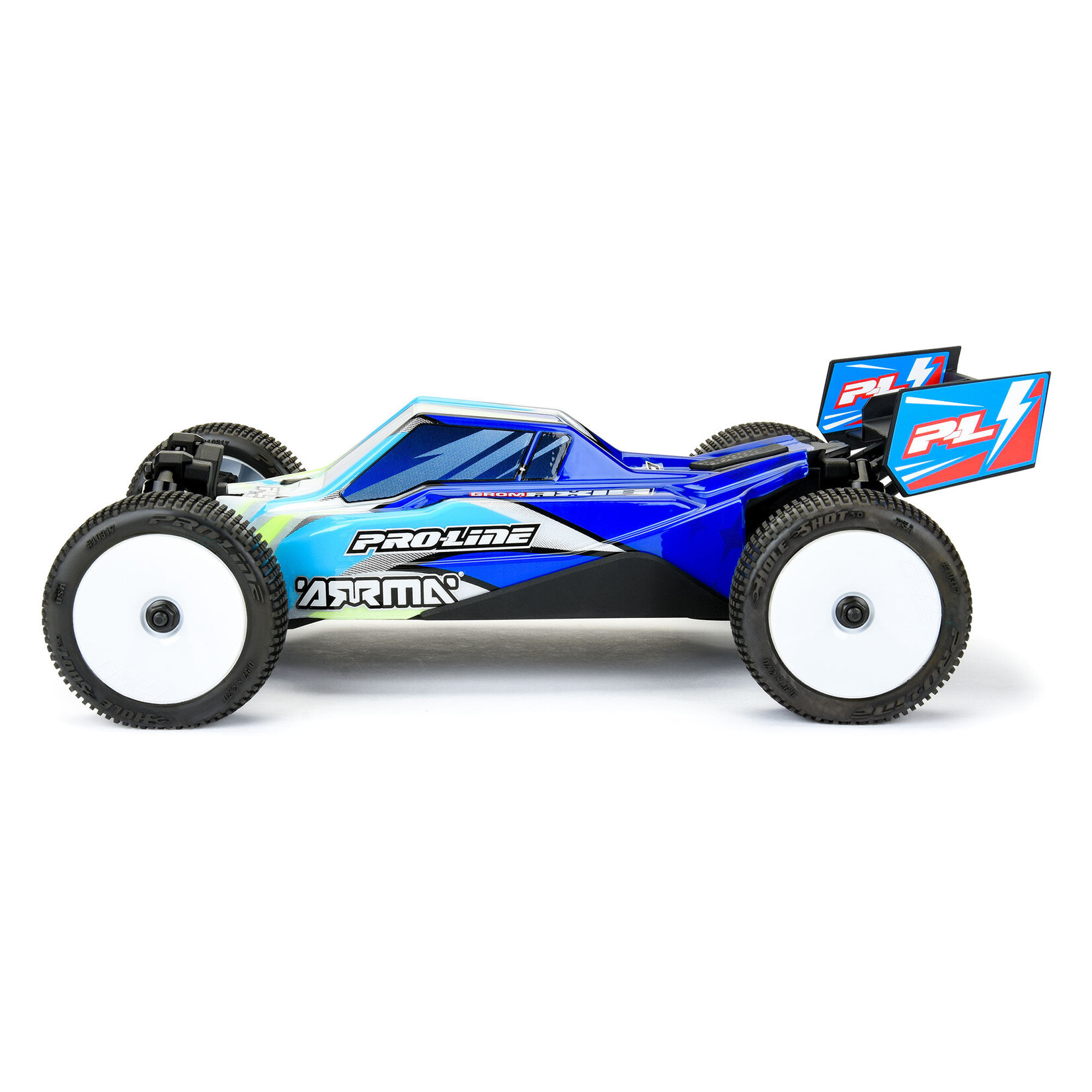 Pro-Line Limited Edition 1/14 Pre-Cut/Pre-Painted Axis Jagged (White/Blue) Body: Typhon GROM
