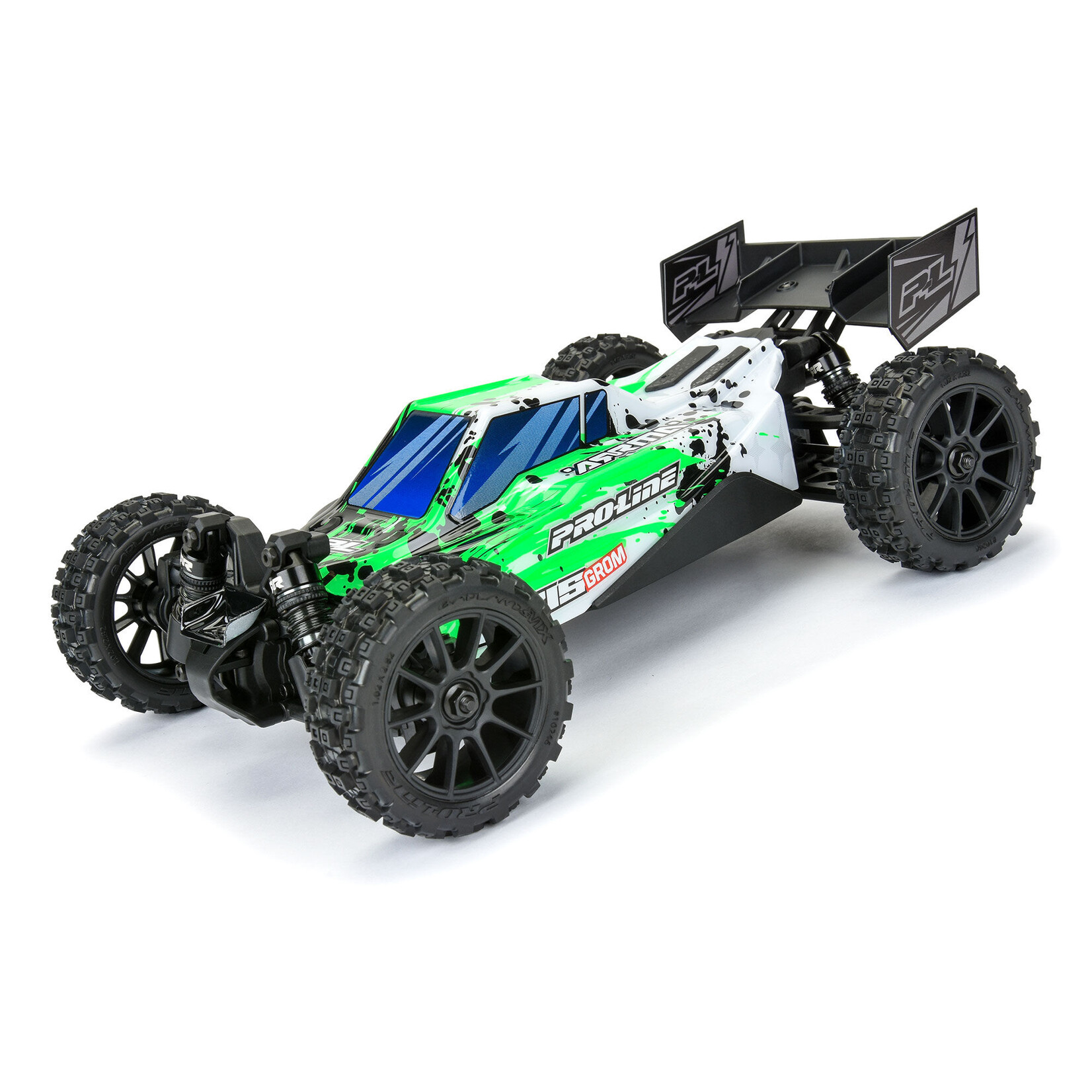 Pro-Line Limited Edition 1/14 Pre-Cut/Pre-Painted Axis Splat (Green/White) Body: Typhon GROM