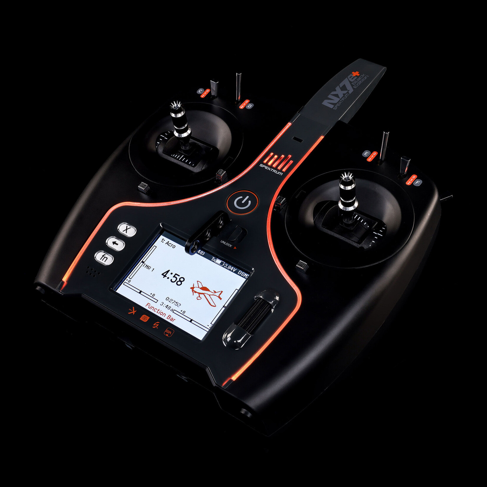 Spektrum NX7e+ 14-Channel DSMX Transmitter Only, Black Edition