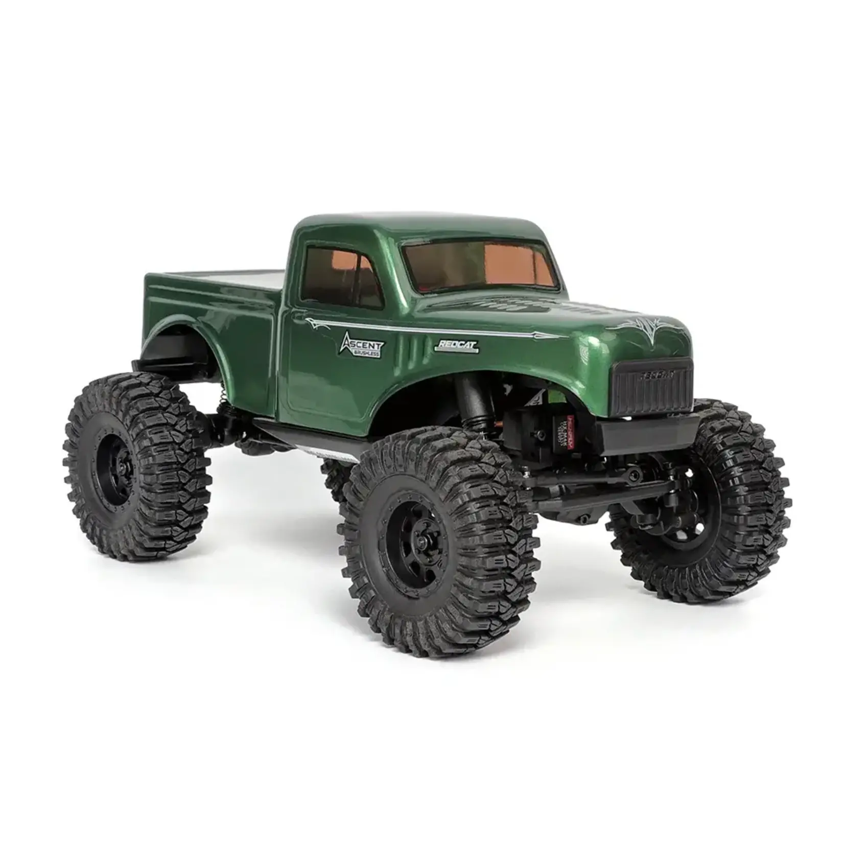 Redcat Racing Ascent-18 Brushless - 1/18 Scale Brushless Electric Rock Crawler - Green