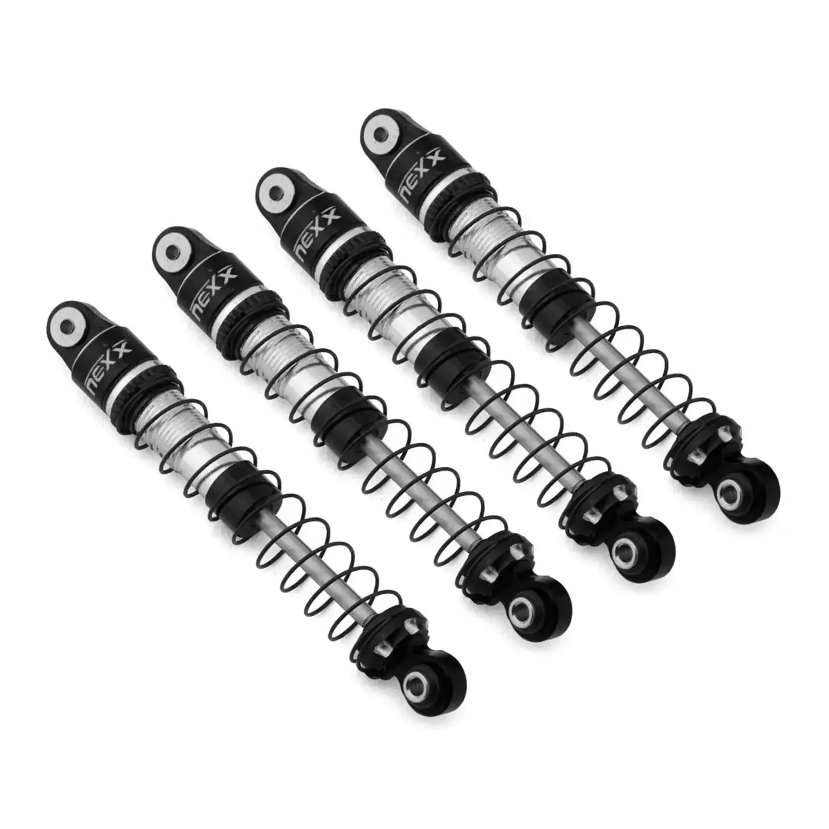 NEXX Racing AX24 52mm Aluminum Oil-Filled Long Travel Shocks (Black) (4)