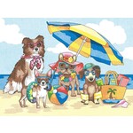 Dimensions Summer Paws (Dogs on Beach) Pencil by Number (9"x12")