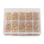 Samix Stainless Steel M3 Screw Set w/Storage Box (Gold) (350) (Flat Head/Button Head)