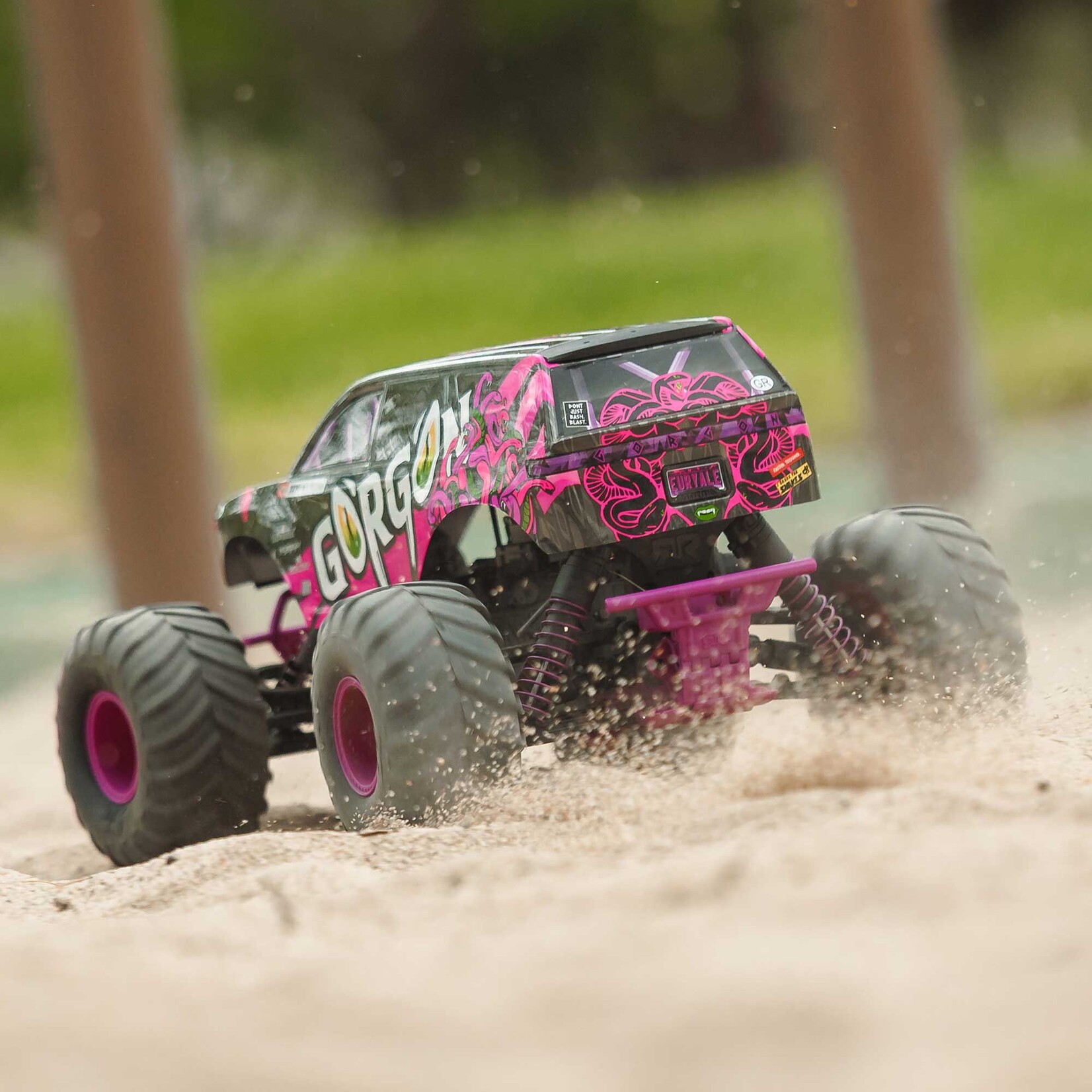 Arrma 1/10 GORGON 2WD RTR Brushed Monster Truck (Battery & Charger Included), Purple