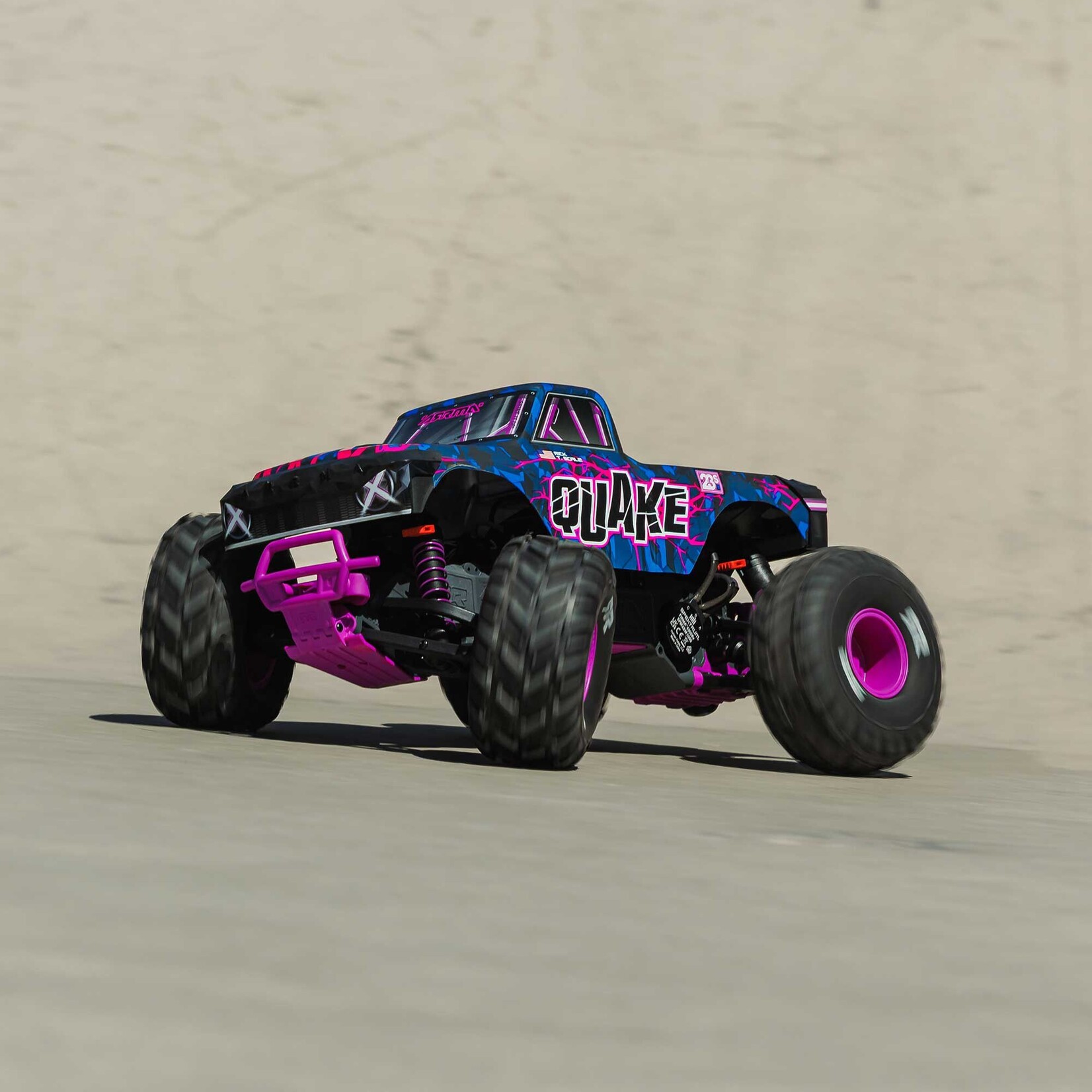 Arrma 1/10 QUAKE 223S DSC 2WD RTR Brushless Monster Truck, Purple