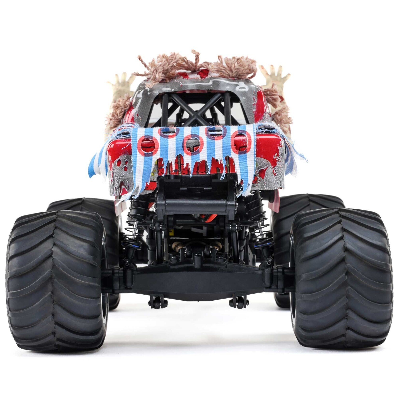 Losi 1/18 Mini LMT Zombie 2S 4X4 RTR Brushed Monster Truck (Battery & Charger Included), Red