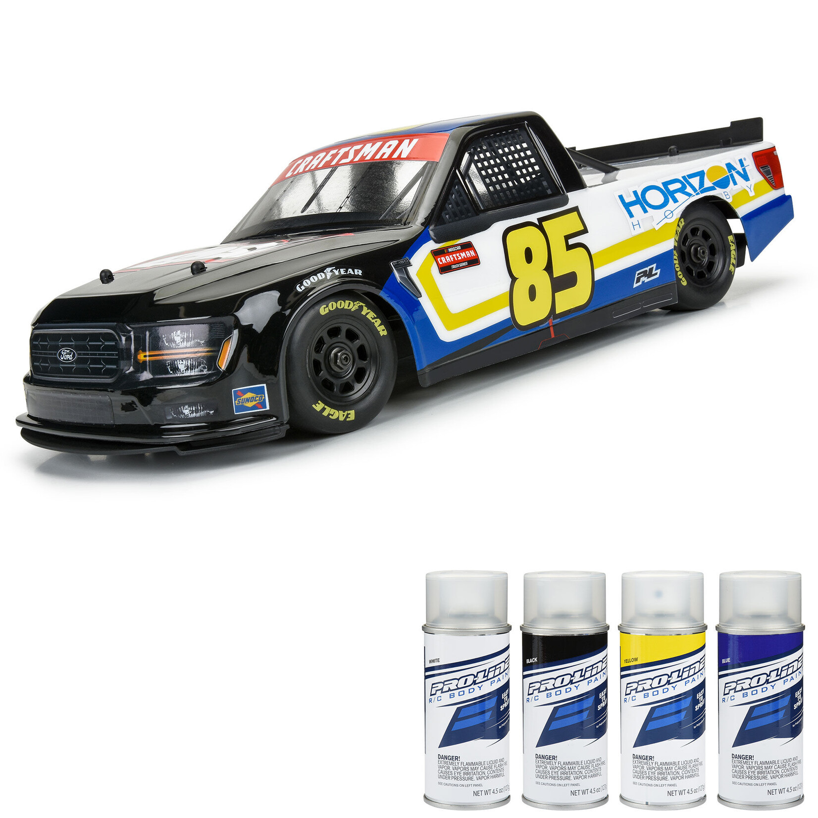Pro-Line Pre-Cut 2024 Ford F-150 NASCAR Truck Series Clear Body for Losi NASCAR Race Car