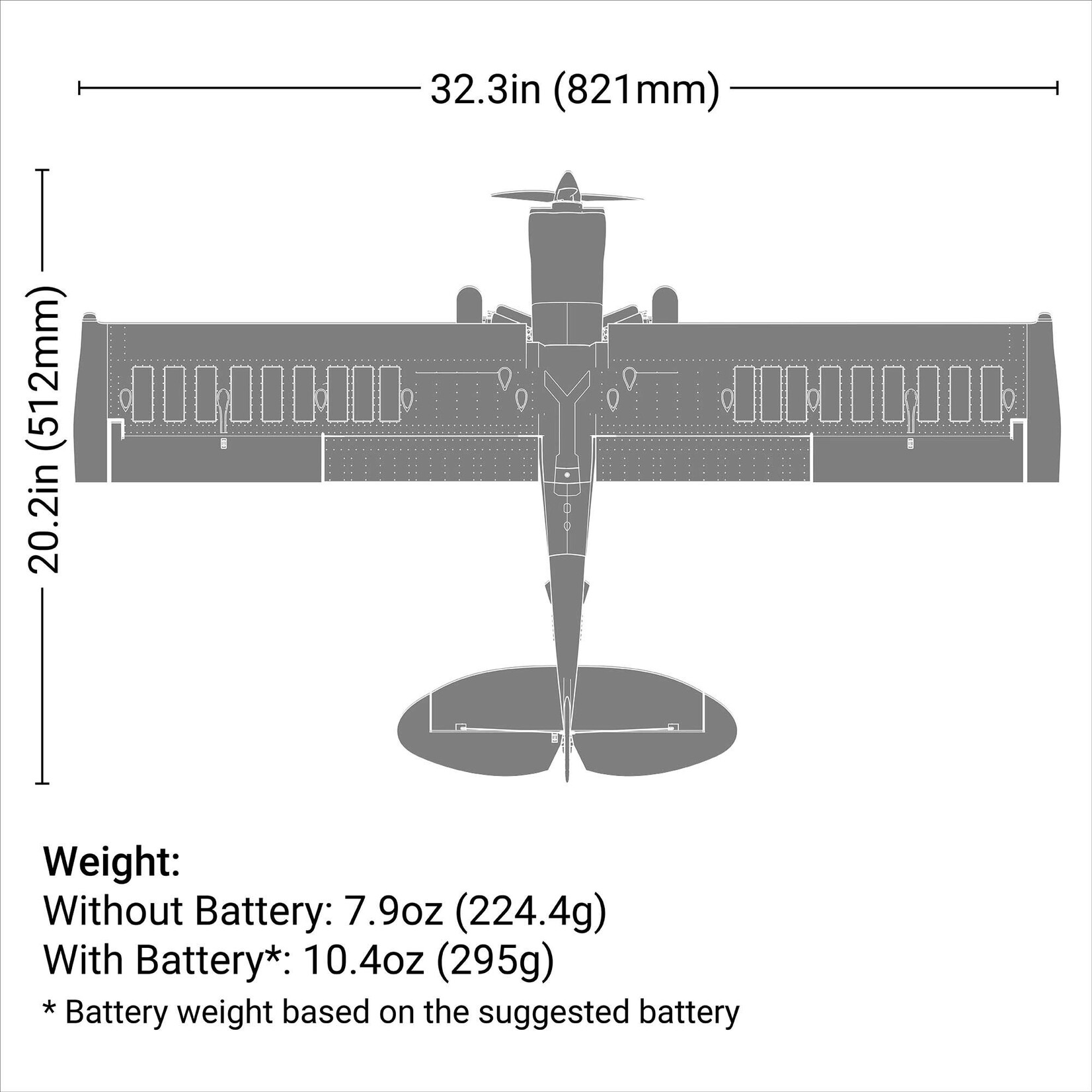 E-Flite Micro Scrappy 800mm BNF Basic with AS3X and SAFE Select