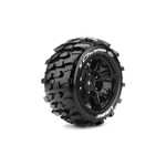 MFT X-Champ Sport Monster Truck Tires, 24mm Hex, Mounted on Black Rim (2)