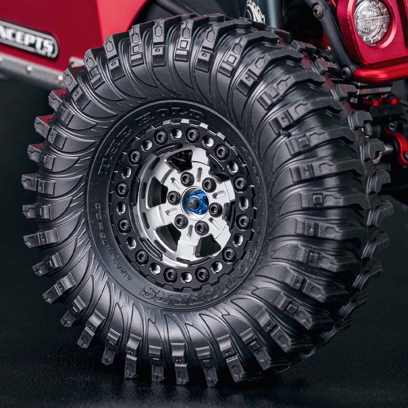 JConcepts 1/10 Jammer 2.2" Beadlock Rock Crawler Wheels, Silver (4)