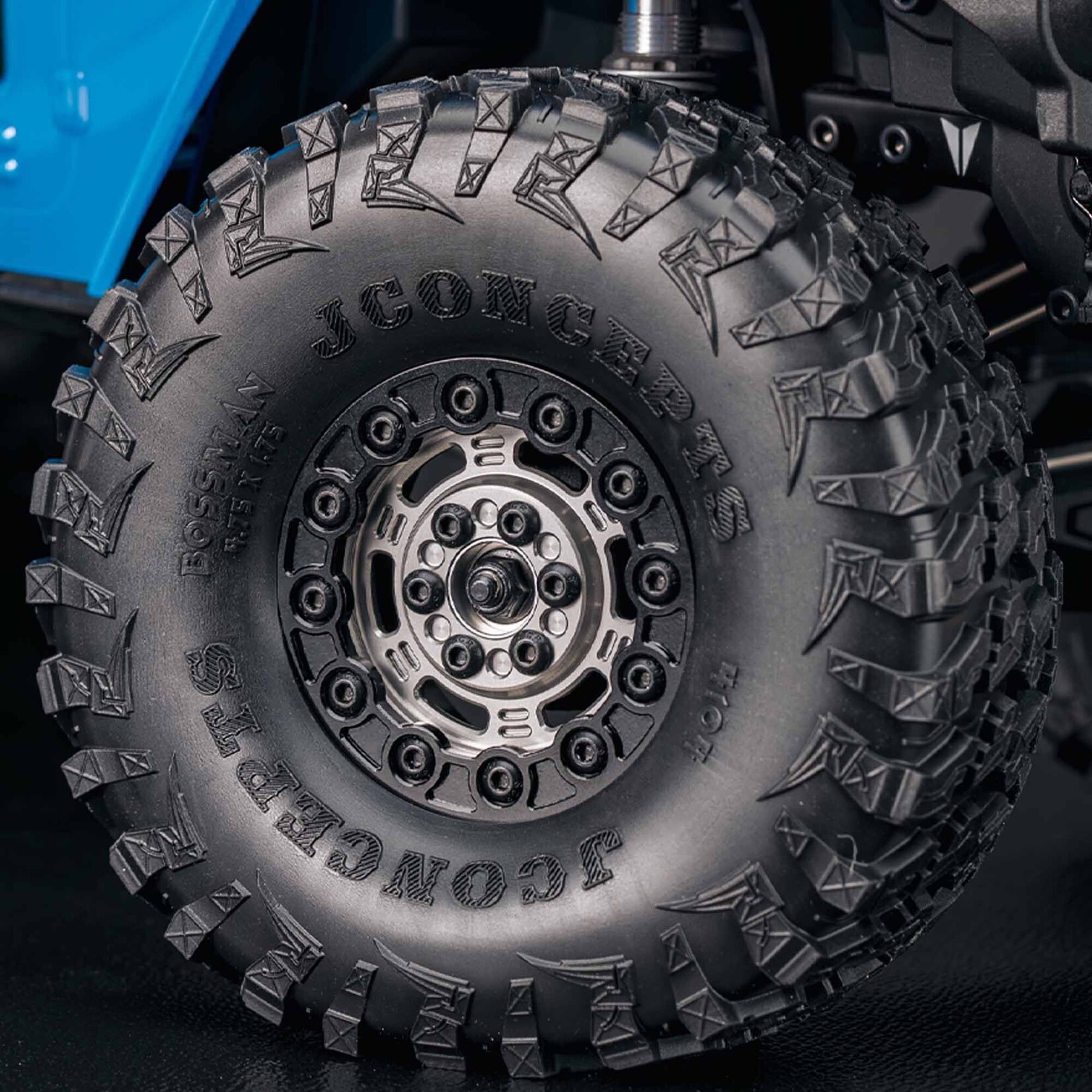 JConcepts 1/10 Ballistic 1.9" Beadlock Rock Crawler Wheels, Gray (4)