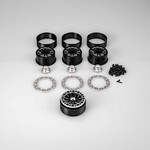 JConcepts 1/10 Ultra 1.9" Beadlock Rock Crawler Wheels, Black (4)