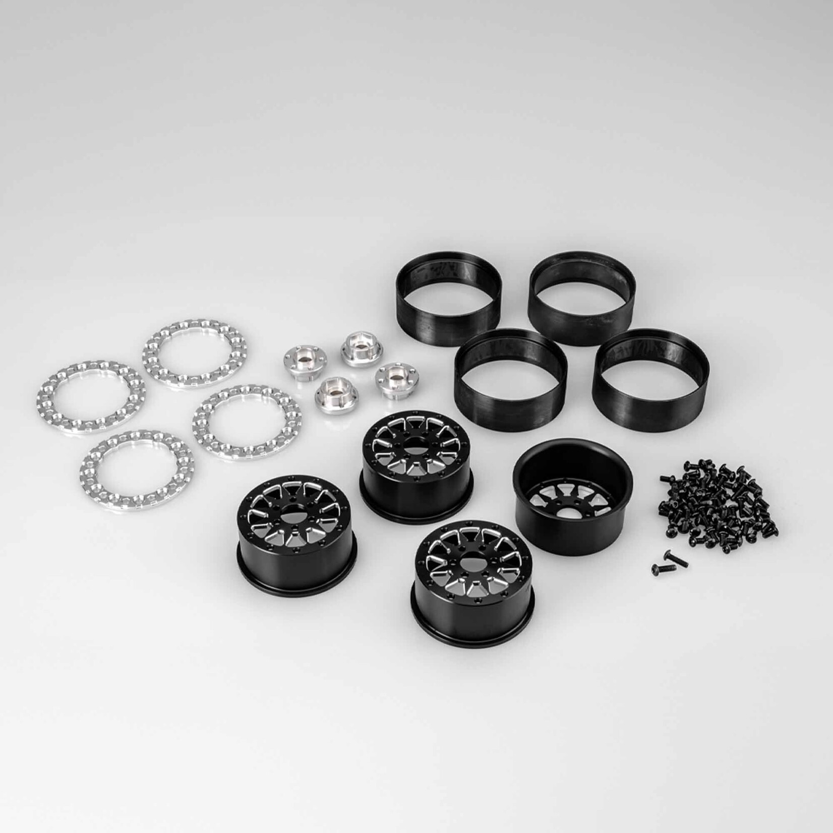 JConcepts 1/10 Ultra 1.9" Beadlock Rock Crawler Wheels, Black (4)