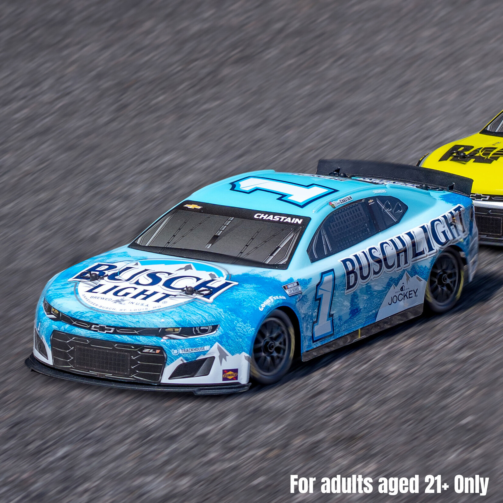 Losi 1/12 NASCAR RC Race Car Ross Chastain No. 1 Busch Light 2025 Chevrolet Camaro ZL1 2S AWD RTR Brushed On-Road (Battery & Charger Included)