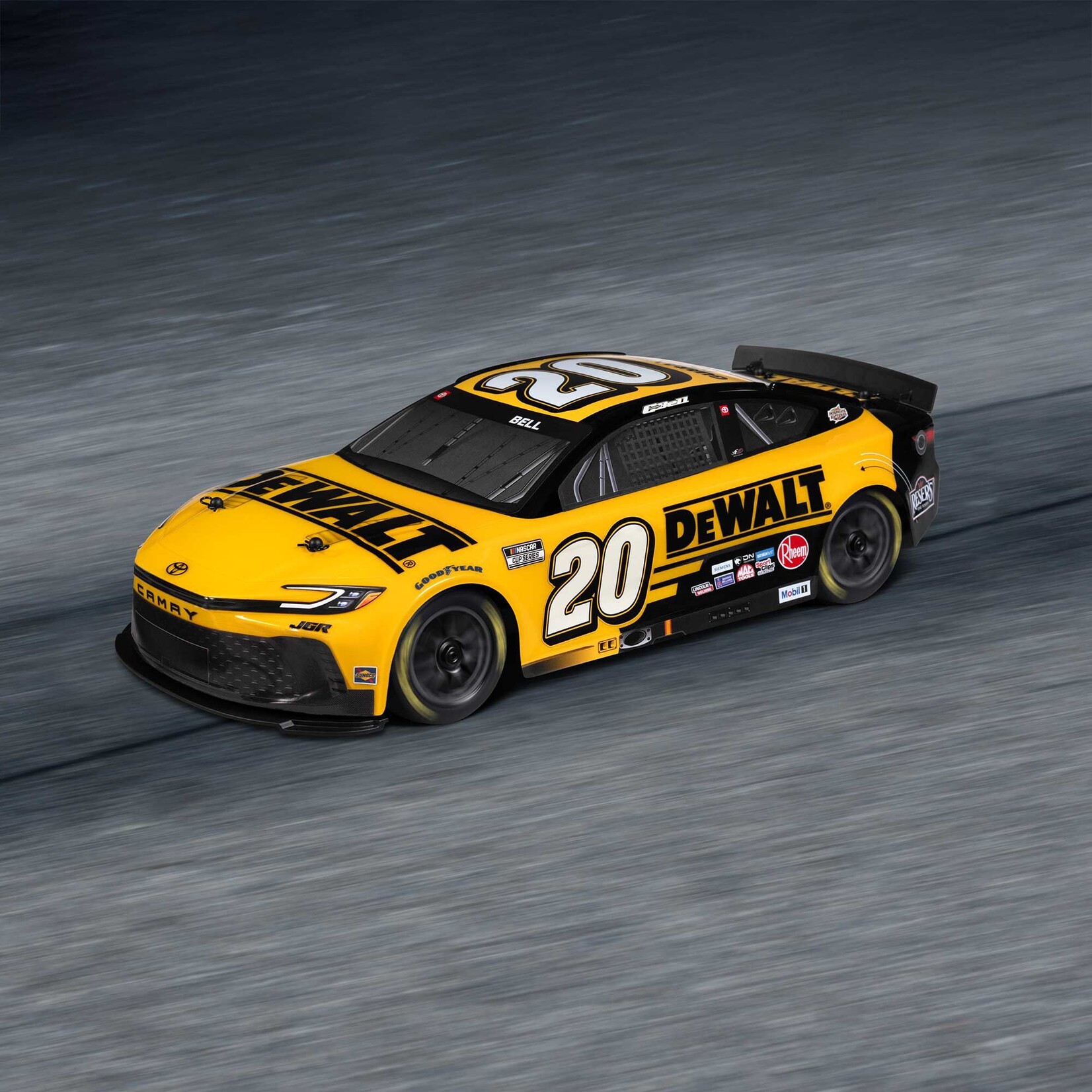 Losi 1/12 NASCAR RC Race Car Christopher Bell No. 20 DeWalt 2025 Toyota Camry 2S AWD RTR Brushed On-Road (Battery & Charger Included)