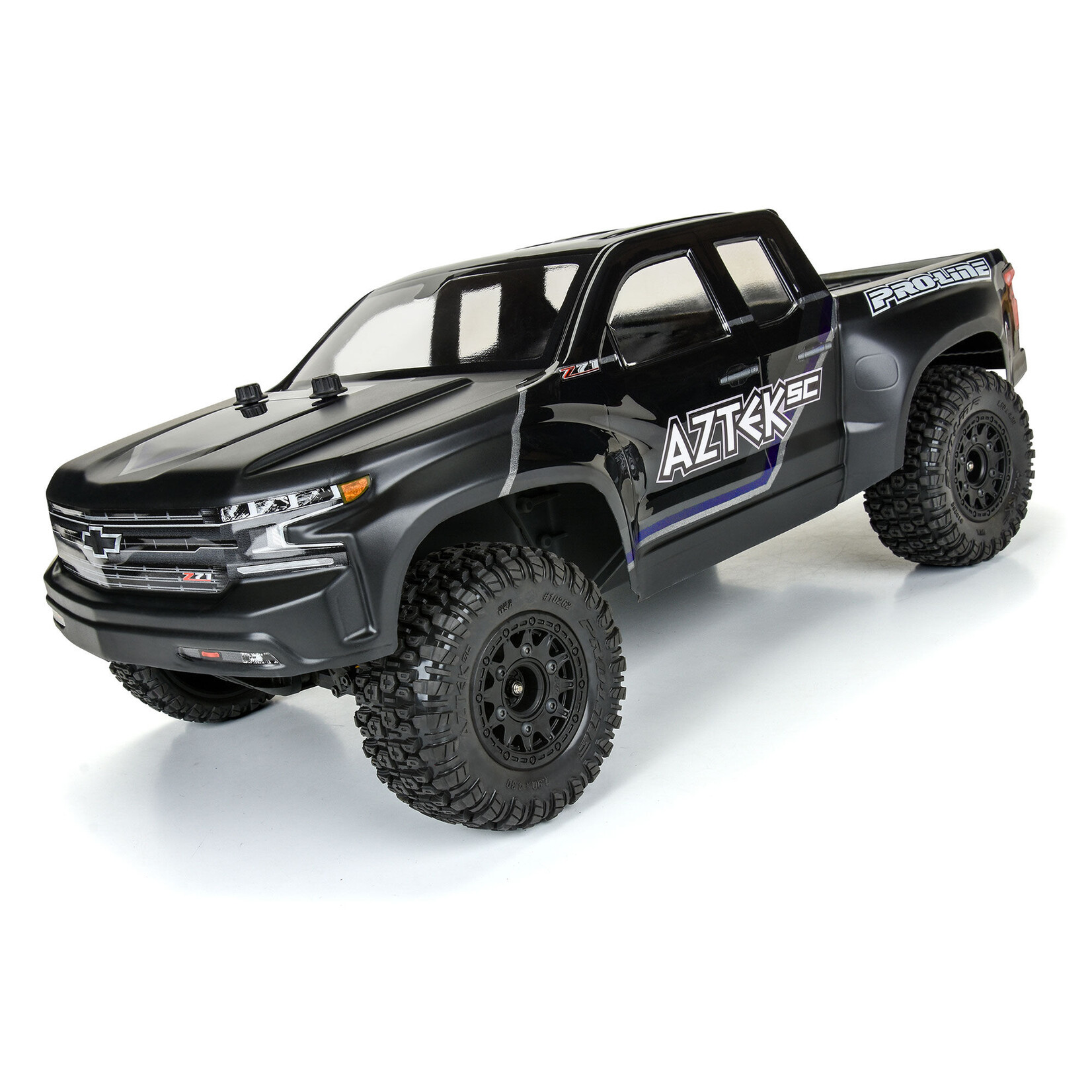 Pro-Line 1/10 Aztek M2 F/R 2.2"/3.0" SC MTD 12mm & 14mm Black Raid Wheels (2)