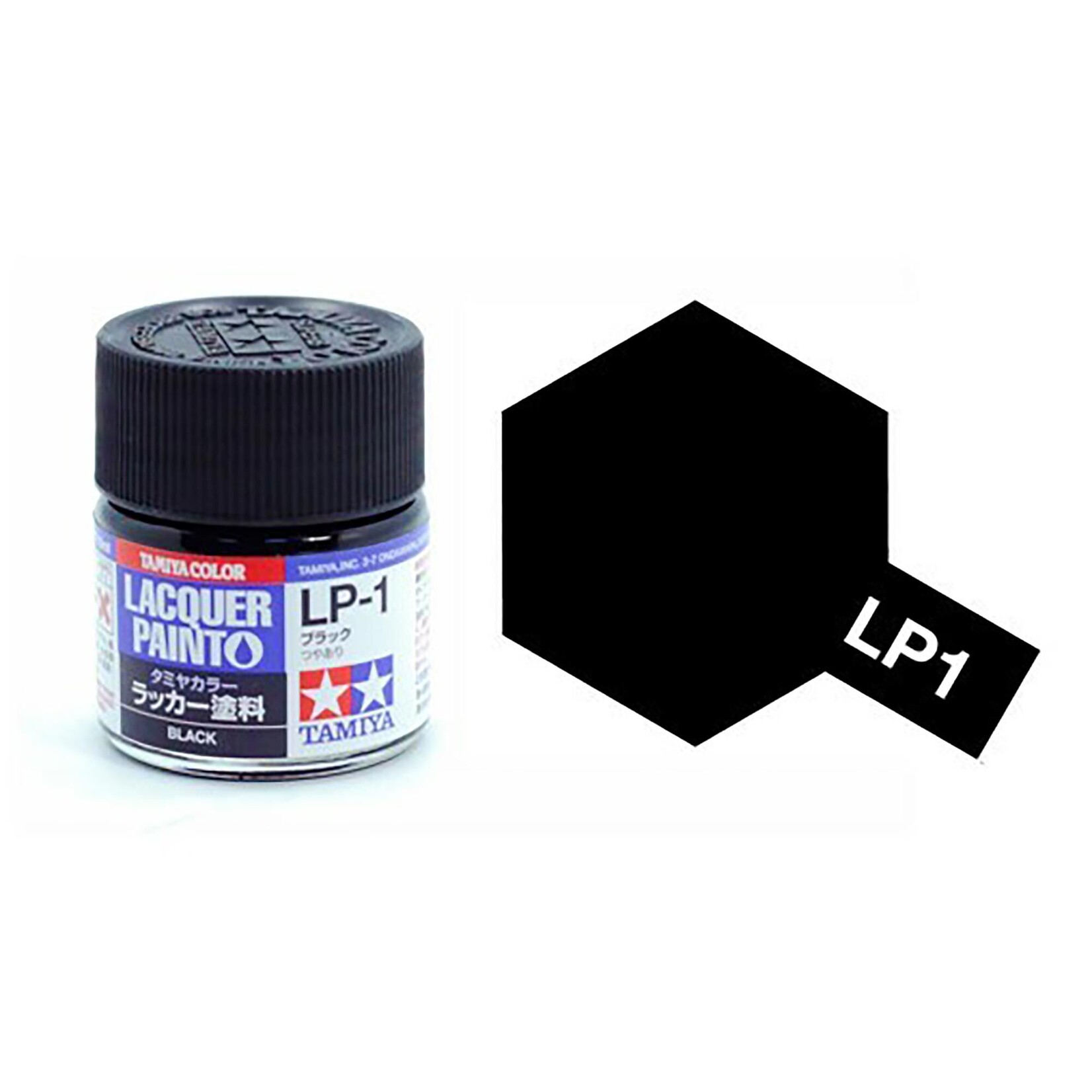 Tamiya Lacquer Paint, LP-1  Gloss Black, 10 mL