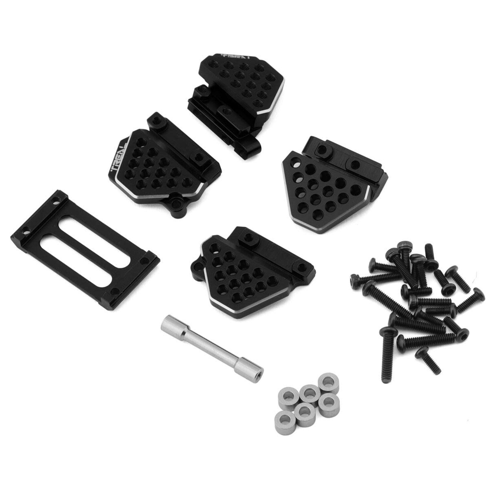 Treal Hobby Aluminum Shock Mounts Set for Traxxas TRX-4M (Black)