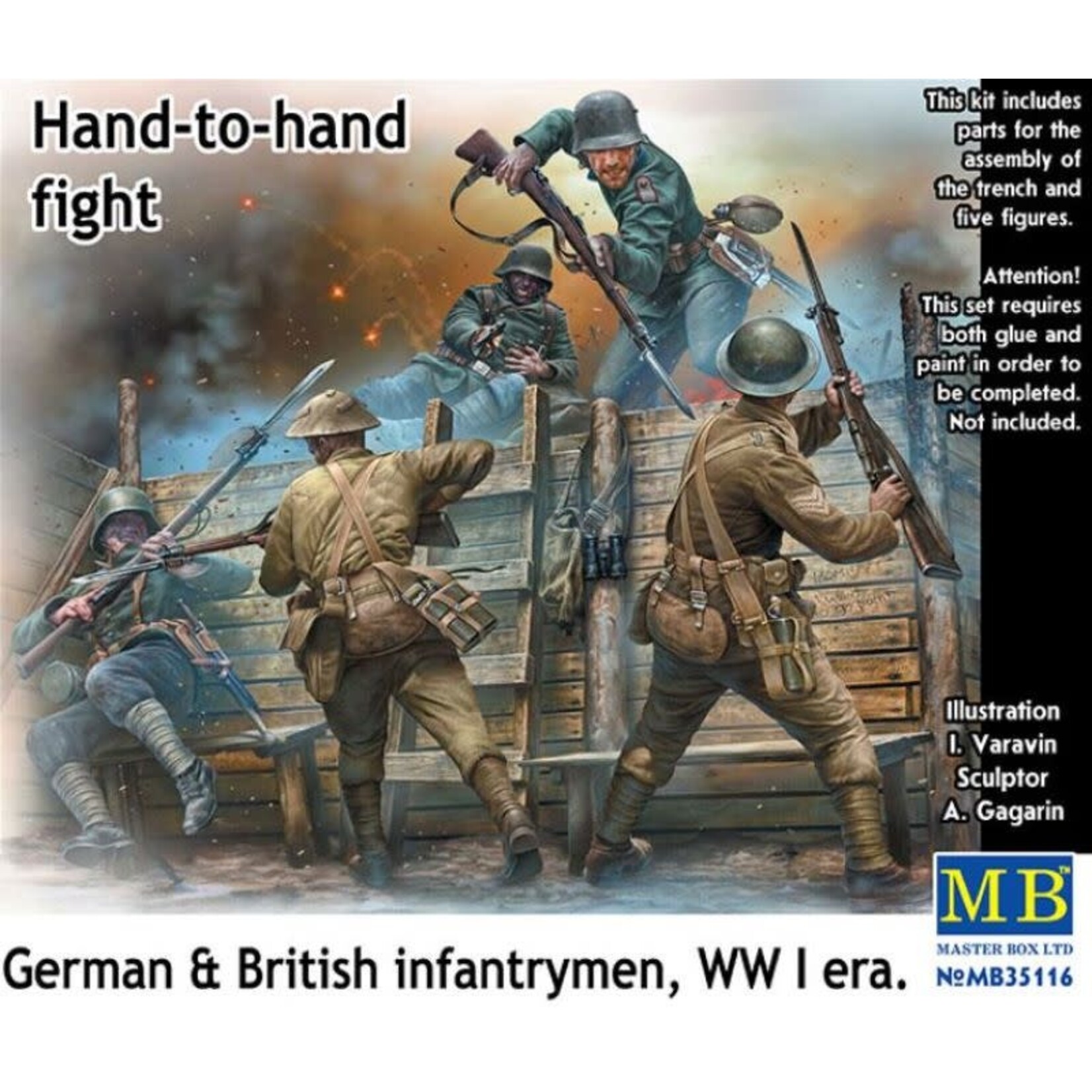 1/35 WWI Hand-to-Hand Fight German & British Infantrymen (5)