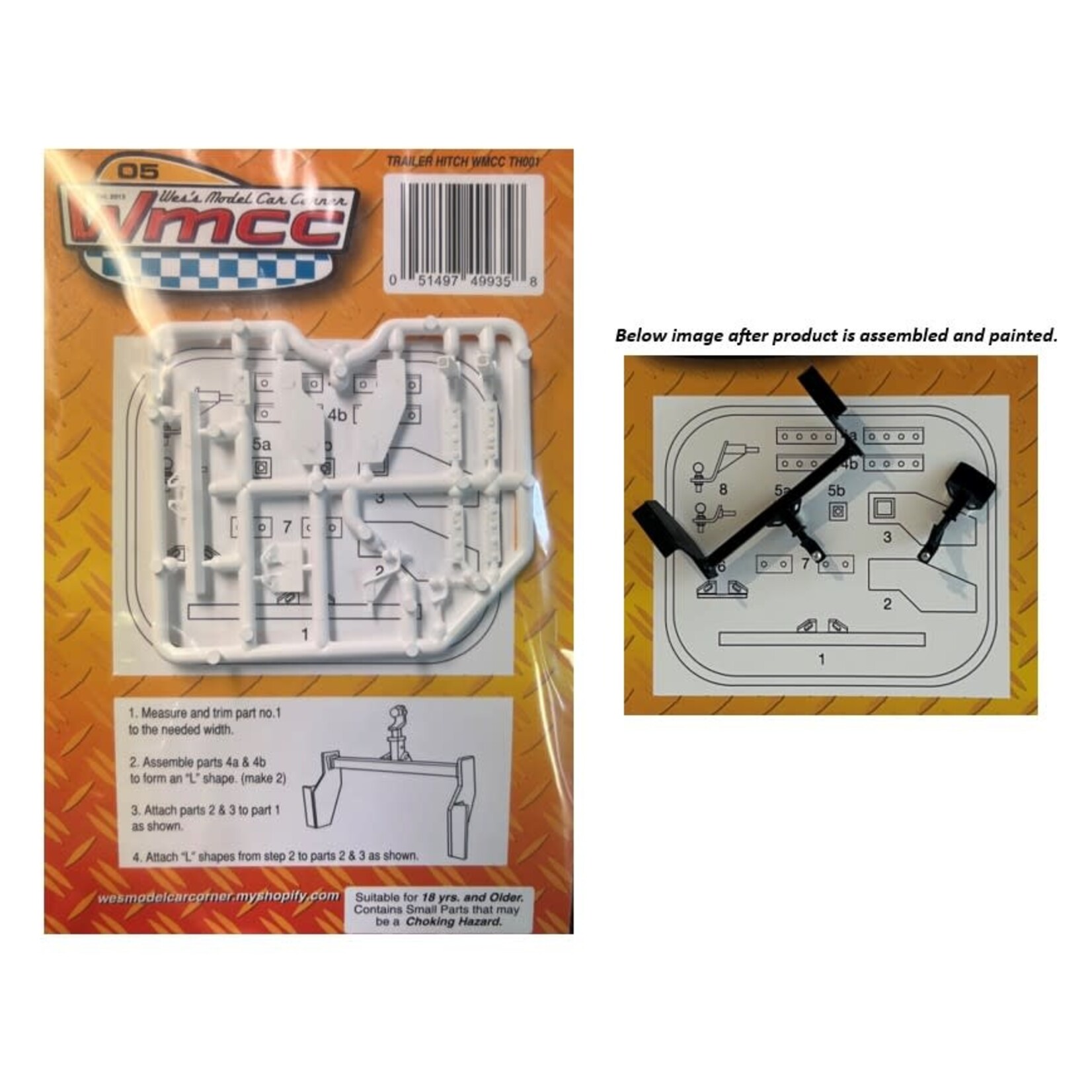 1/25 Trailer Hitch (2 Different) for Pickup Trucks & Cars