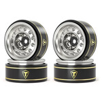Treal Hobby Treal Hobby Type K 1.0" 12-Hole Beadlock Classic Vintage Wagon Wheels (Silver) (4) (28.9g)