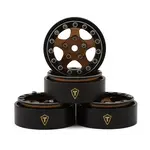 Treal Hobby Treal Hobby Classic 5-Star 1.0" Beadlock Wheels (Black/Bronze) (4) (22.4g)