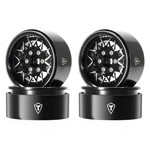 Treal Hobby Treal Hobby Type V 1.9" V-Spoke Beadlock Wheels (Black) (4)