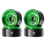 Treal Hobby Treal Hobby Type V 1.9" V-Spoke Beadlock Wheels (Green) (4)