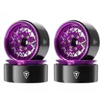 Treal Hobby Treal Hobby Type V 1.9" V-Spoke Beadlock Wheels (Purple) (4)