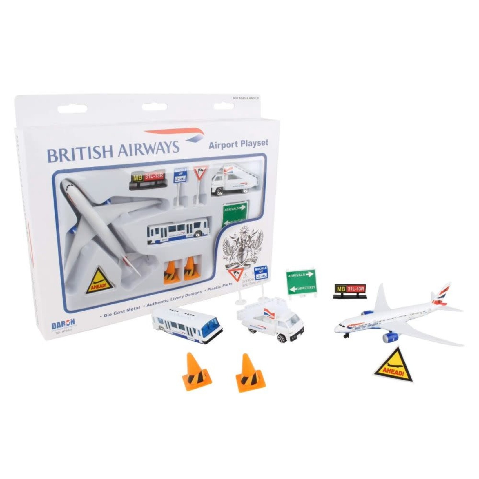 British Airways B787 Airport Die Cast Playset (10pc Set)