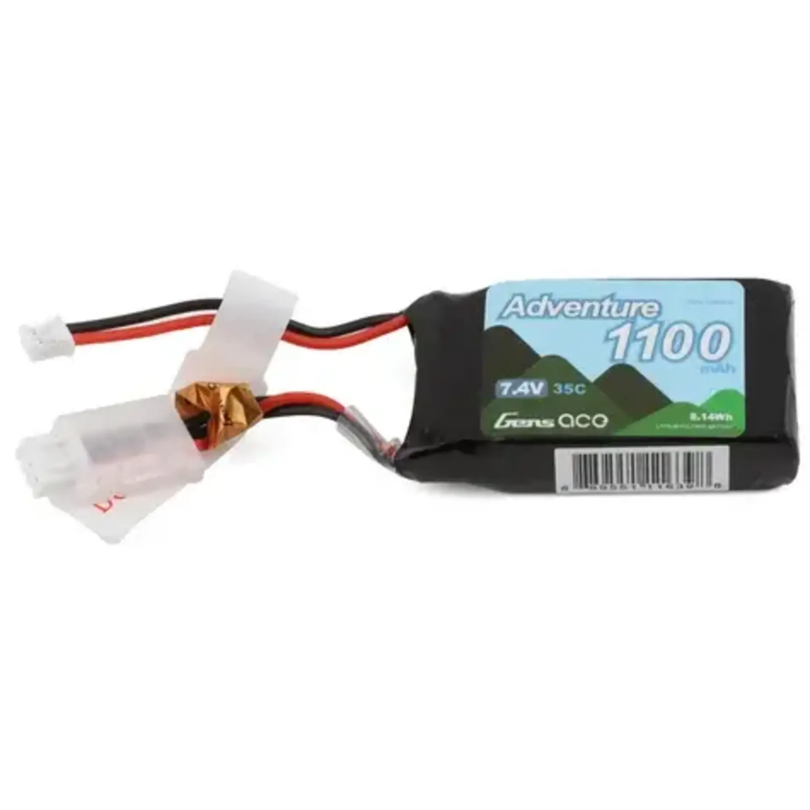 Gens Ace 2S LiPo Battery 35C (7.4V/1100mAh) (Axial SCX24) w/JST-PHR