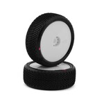 JConcepts Mini-B Fuzz Bite Pre-Mounted Front Tires (White) (2) (Pink)