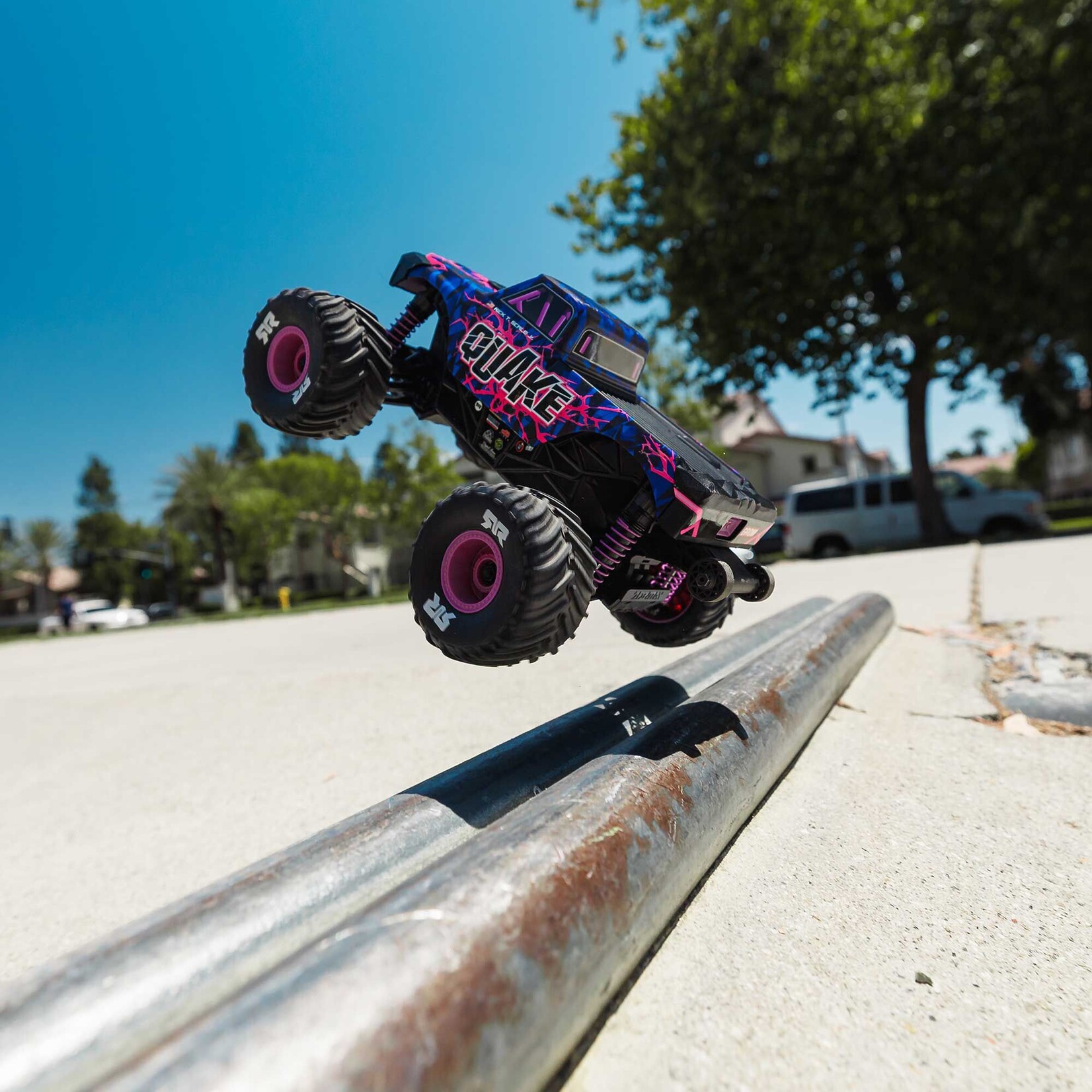 Arrma 1/16 QUAKE GROM 4X4 RTR Brushed Monster Truck (Battery & Charger Included), Purple