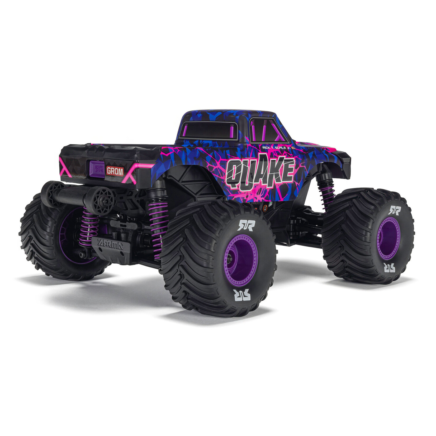Arrma 1/16 QUAKE GROM 4X4 RTR Brushed Monster Truck (Battery & Charger Included), Purple