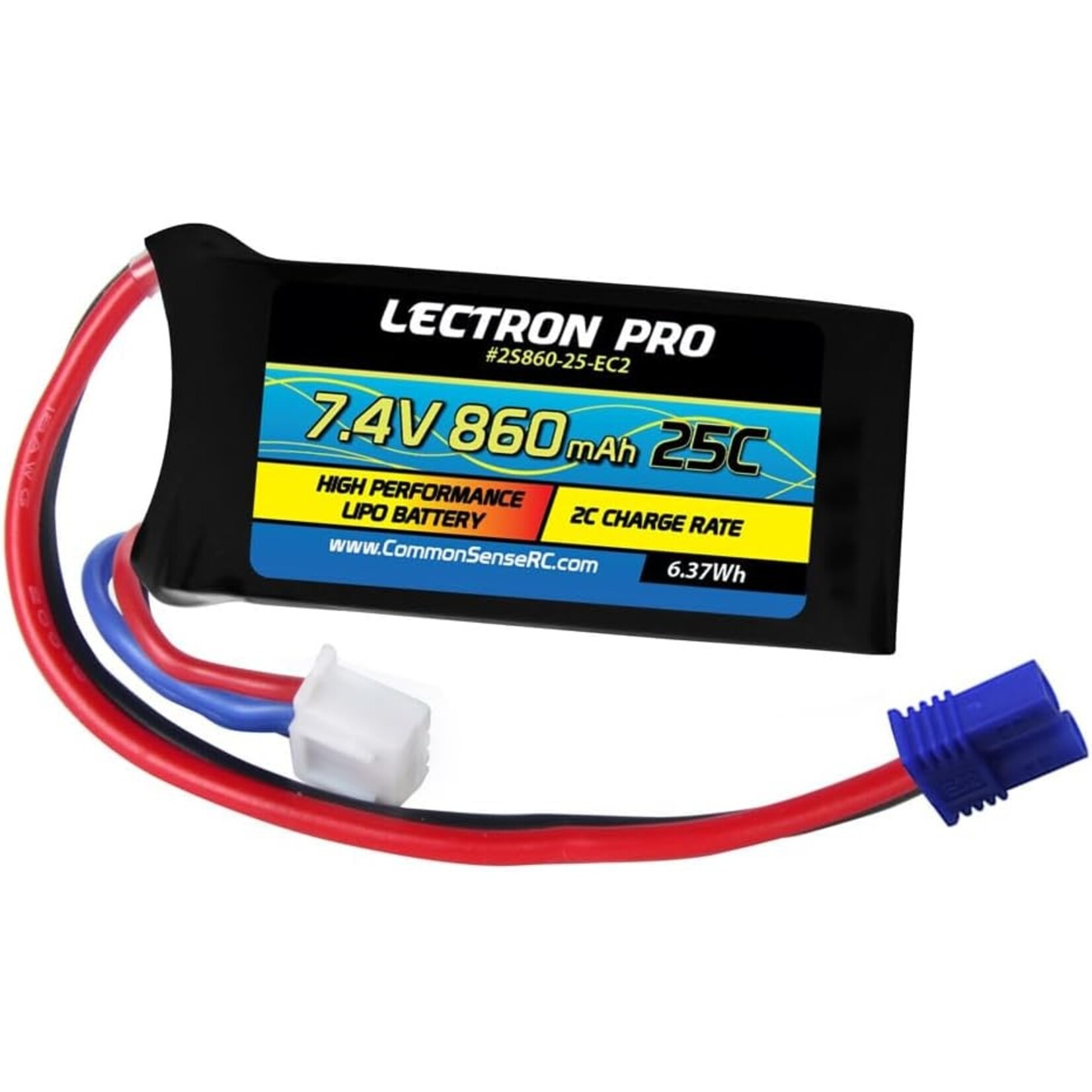 Common Sense RC Lectro Pro 7.4V 860mAh 25C-EC2