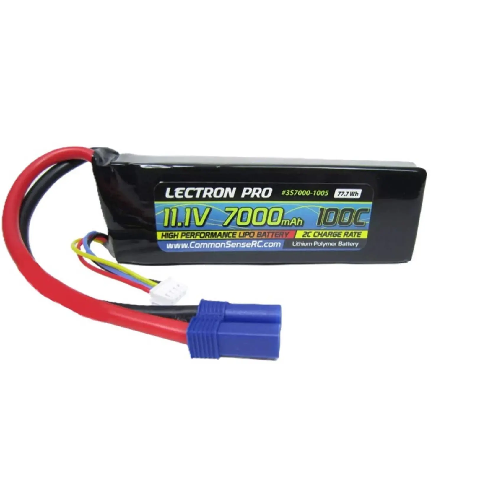 Common Sense RC Lectron Pro 11.1V 7000mAh 100C Lipo Battery with EC5 Connector