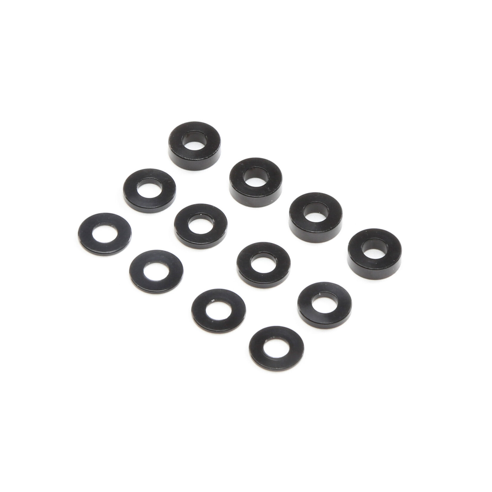 Team Losi Racing (TLR) M3 Caster Block Aluminum Washer Set, Black (4)