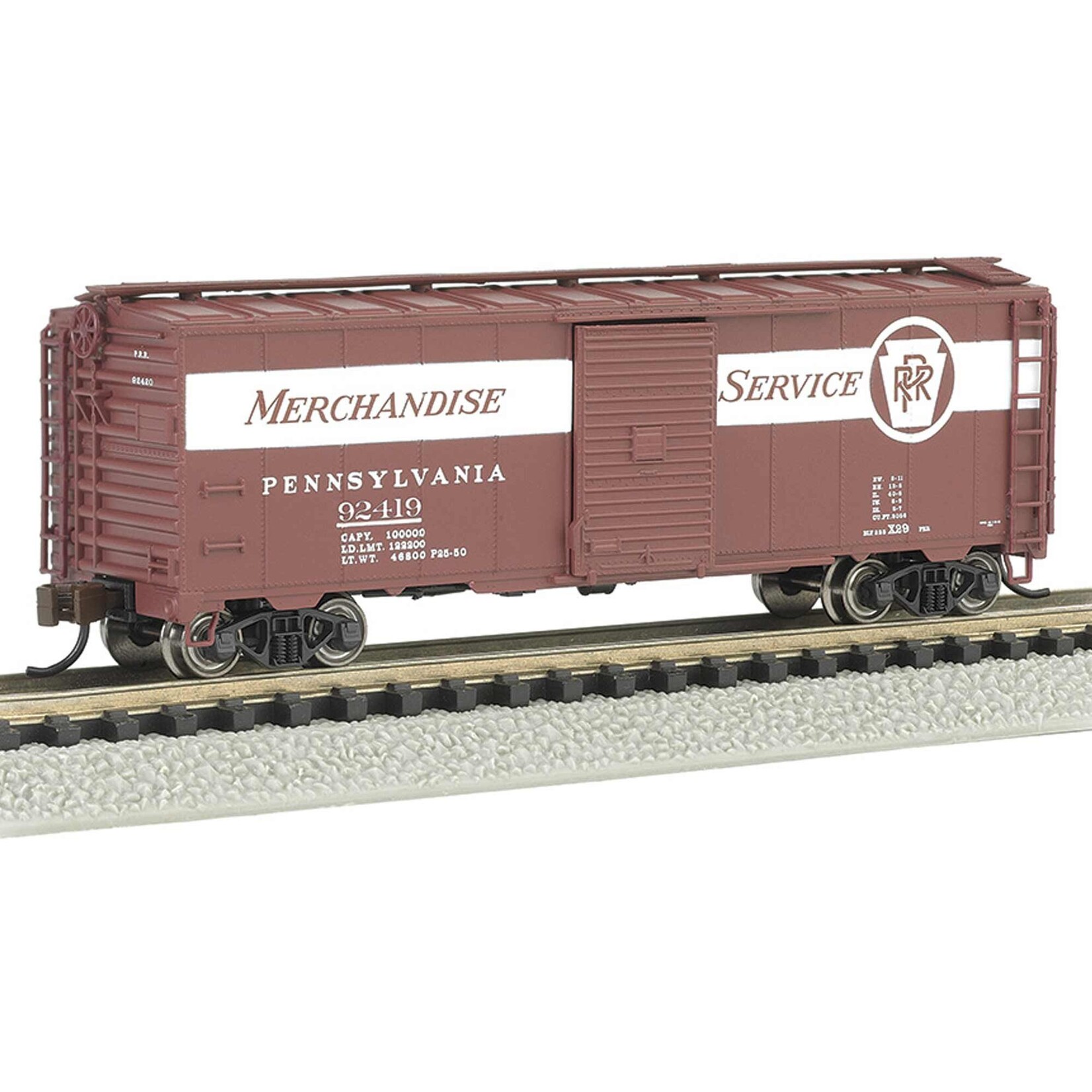 Bachmann N 40' Steel Box PRR Merchandise Service #92419