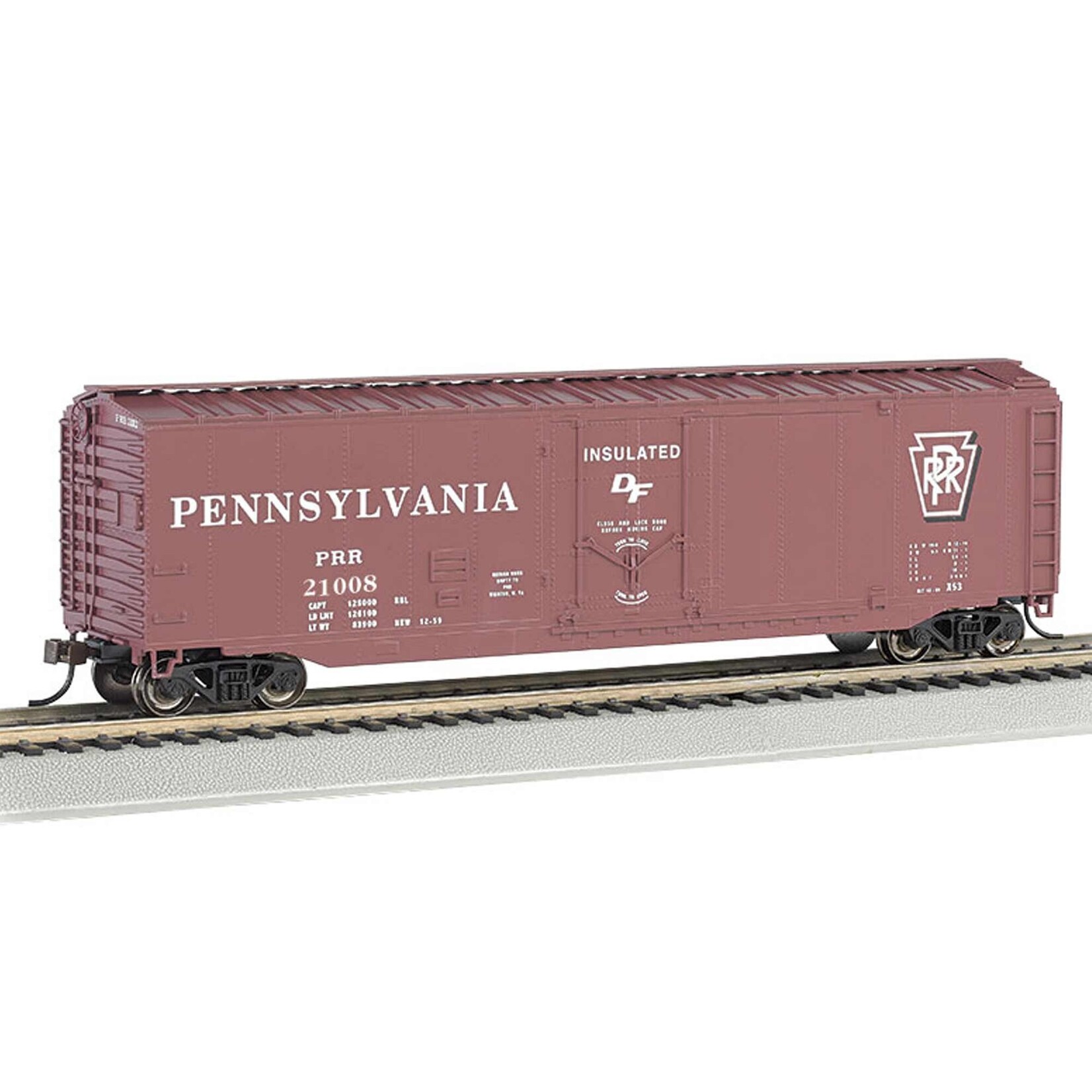Bachmann HO 50' Plug Door Box PRR #21008