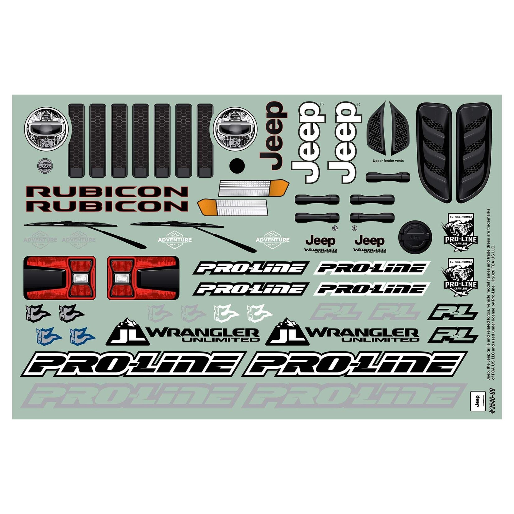 Pro-Line 1/10 Jeep Wrangler JL Unlimitd Rubcn Clr Bdy 12.3" (313mm) WB Crwlrs