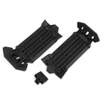 Traxxas Skid plate, front (1), rear (1)/ rubber impact cushion (1) - XRT