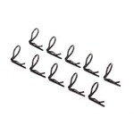 Traxxas Body clip (mounting clip), angled, 90-degrees (black) (10)