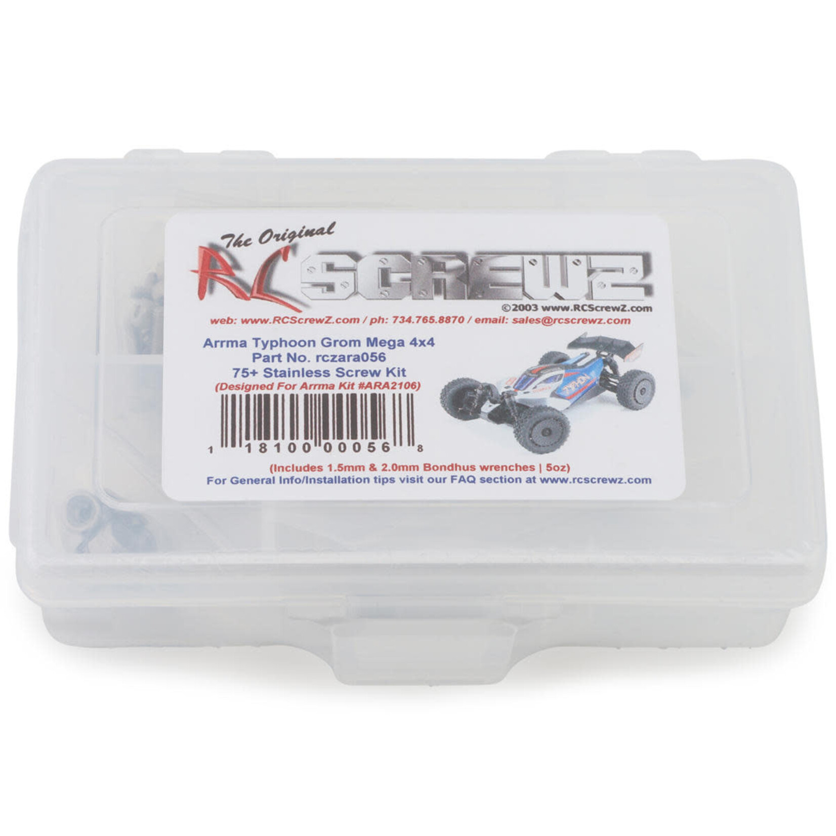 Arrma Typhoon Grom Mega 4x4 Stainless Steel Screw Kit