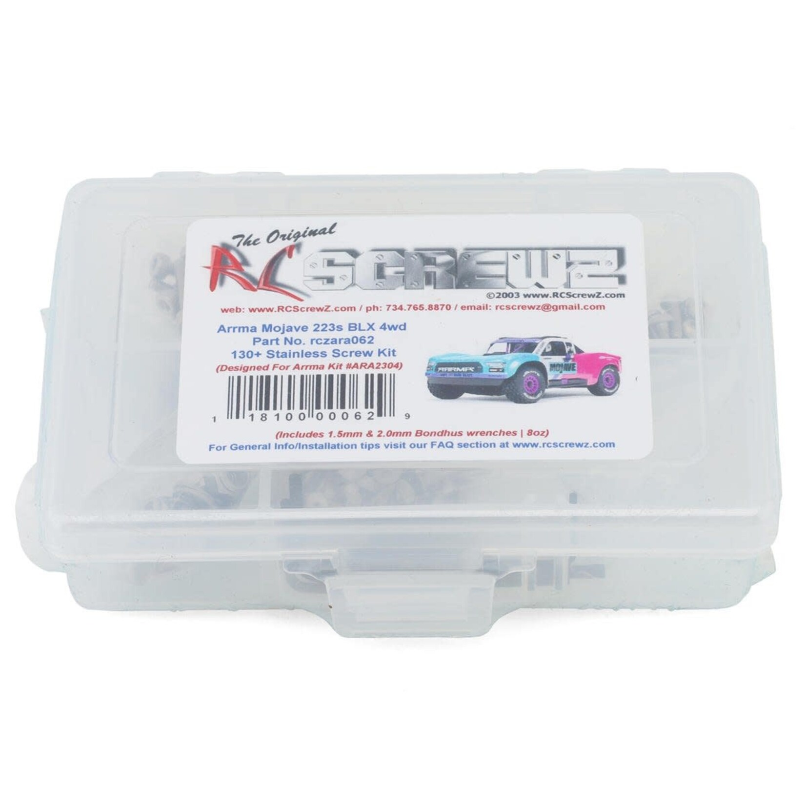 Arrma® Mojave Grom 223S BLX 1/16 Desert Truck Stainless Steel Screw Kit